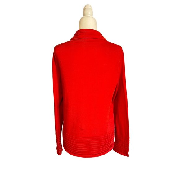 Jones New York Signature Red Gold Button Cardigan | Size M - Picture 3 of 6